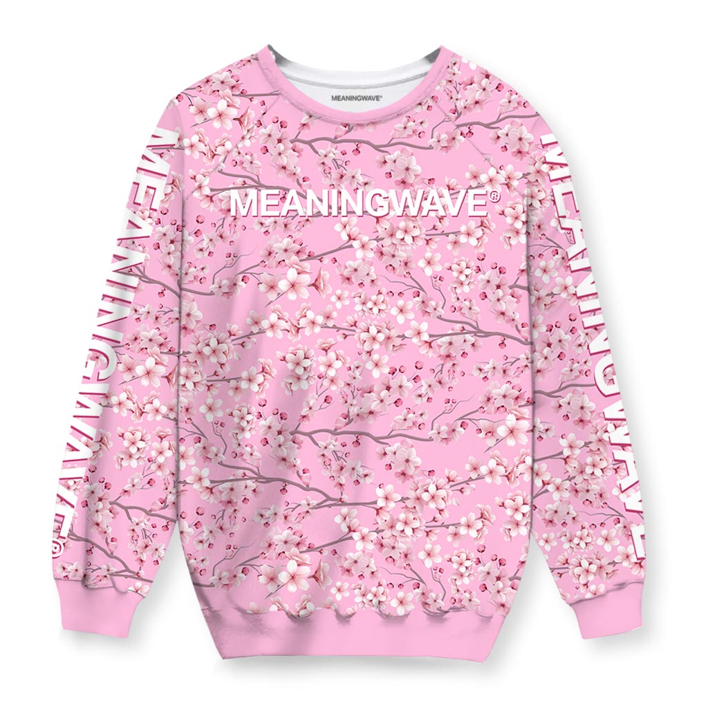 MEANINGWAVE CHERRY BLOSSOM Sweatshirt Meaningwave